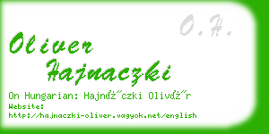 oliver hajnaczki business card